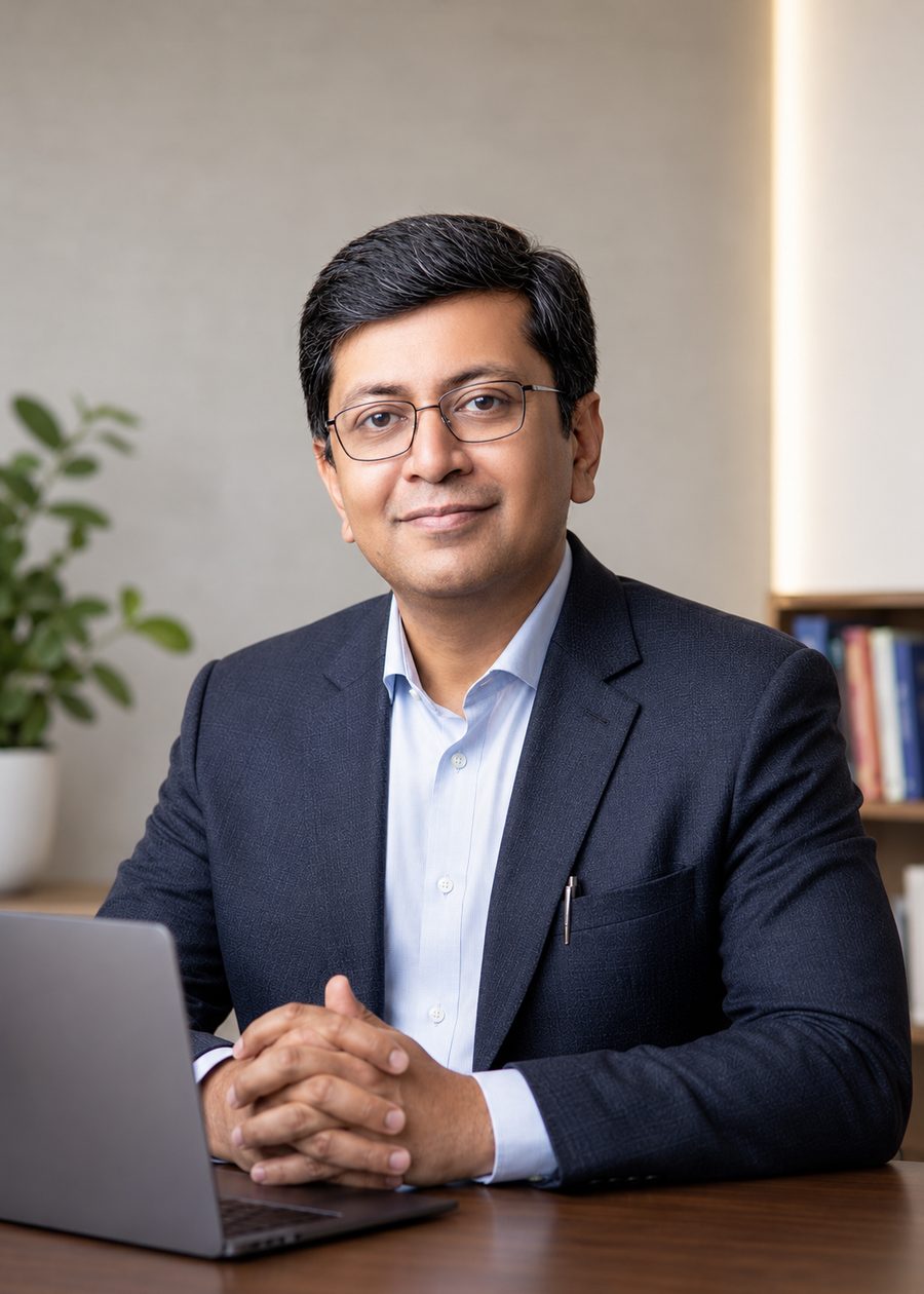 Akhil Sonthalia at his desk